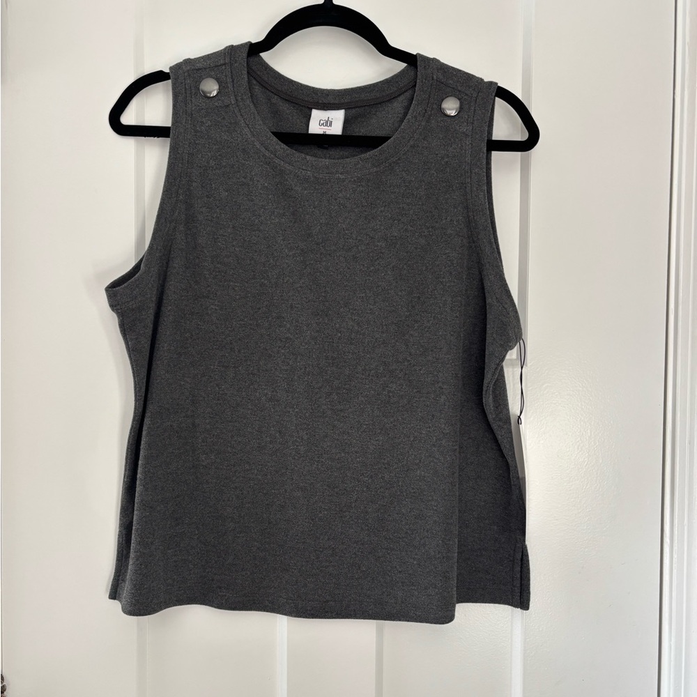CAbi Snap Top | Charcoal | Style 4958 | Size M | NWT